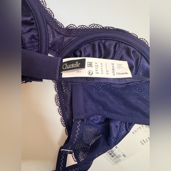 Chantelle Blue Lace Underwire Bra 34DD - Picture 5 of 5